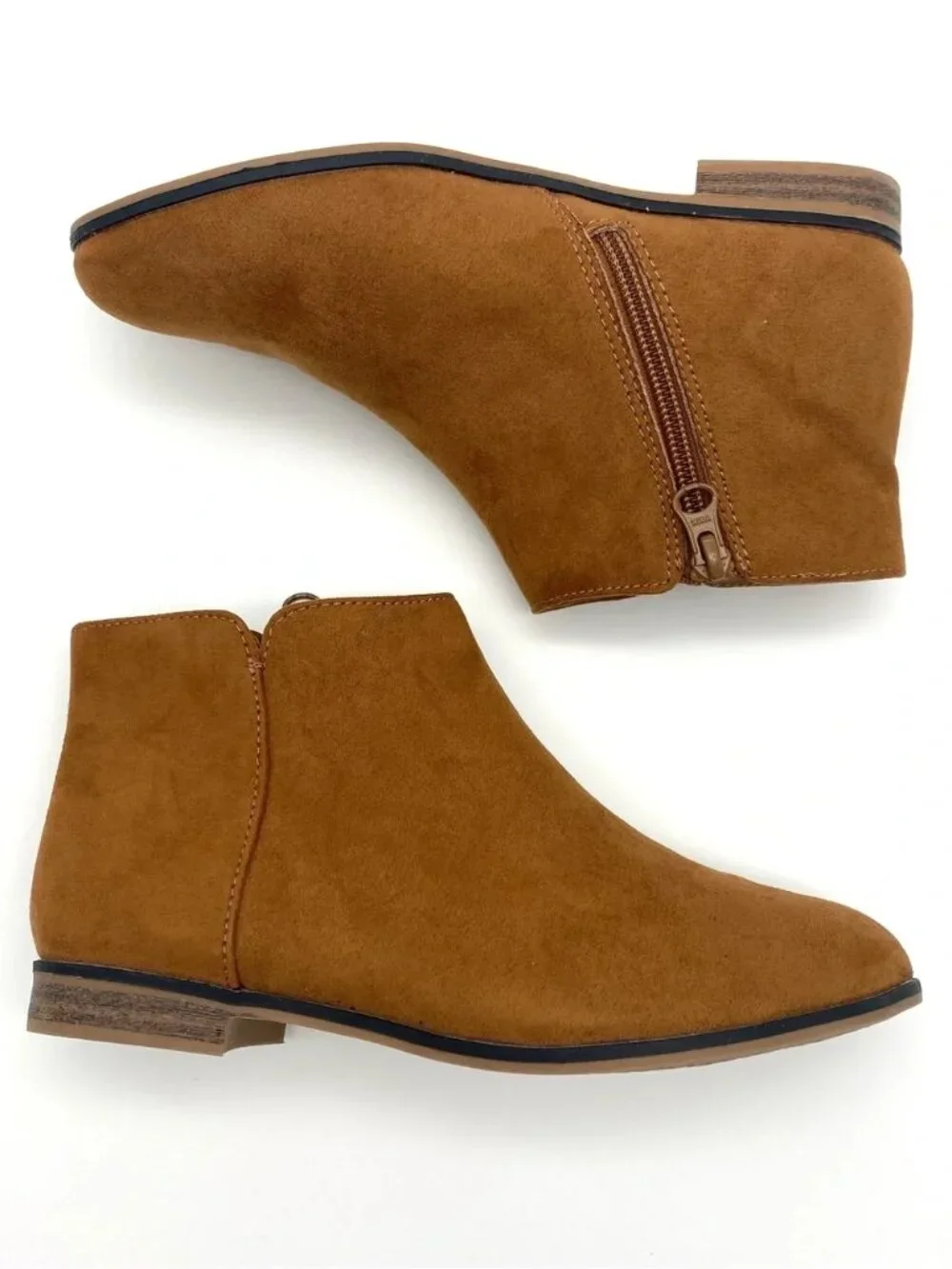Cat & Jack Opal Cognac Ankle Boots Girls Size 13 NWT Back to School